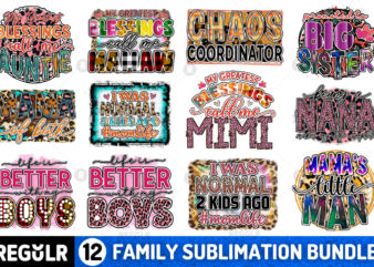 Family Sublimation Bundle t shirt graphic design