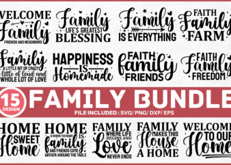 Family Svg Bundle t shirt graphic design