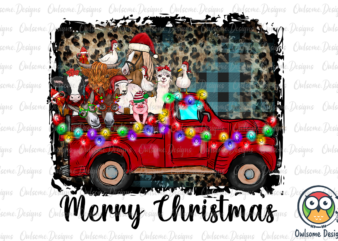 Farm Merry Christmas Sublimation