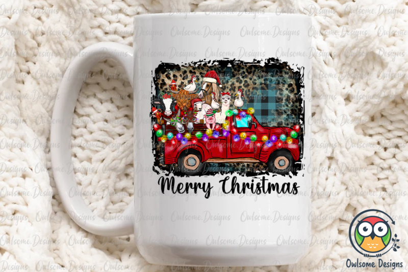 Farm Merry Christmas Sublimation