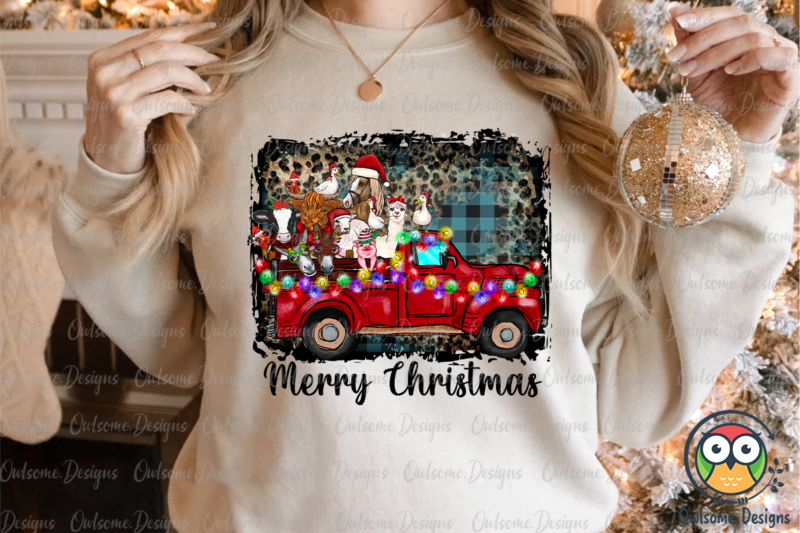 Farm Merry Christmas Sublimation