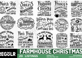 Farmhouse Christmas svg Bundle