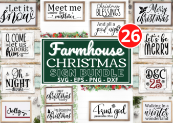 Farmhouse Christmas Sign Bundle t shirt graphic design