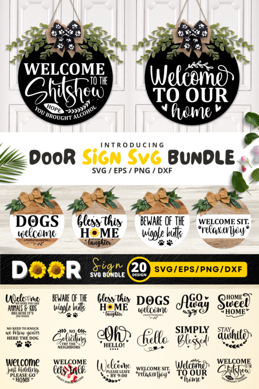 Door Sign SVG Bundle