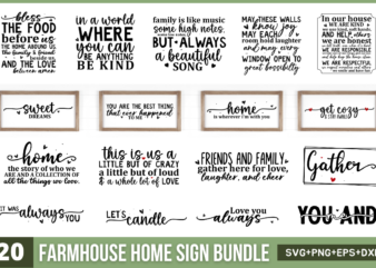 Farmhouse Home Sign Bundle t shirt graphic design