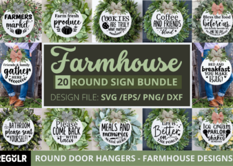 Farmhouse Round Sign Bundle