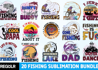 Fishing Sublimation Bundle t shirt graphic design