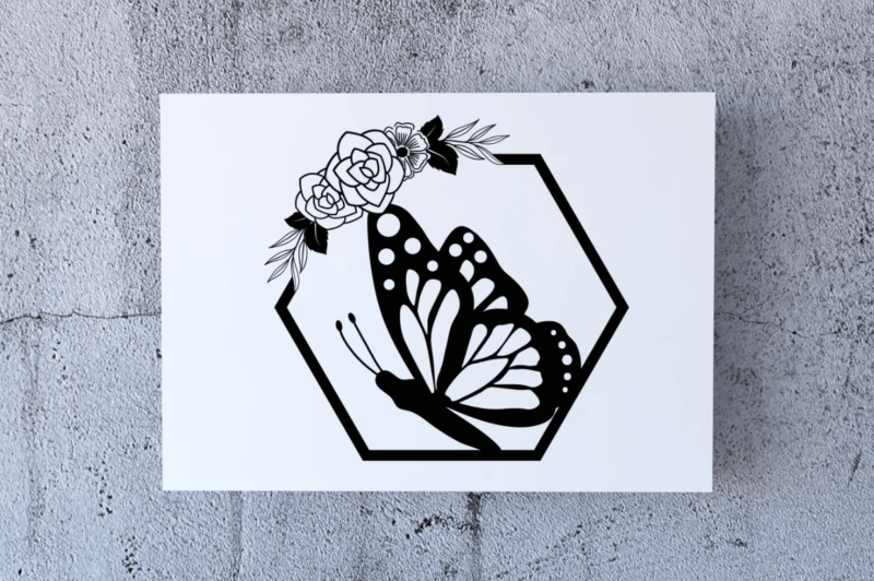 Floral Butterfly Wall Decor SVG Bundle