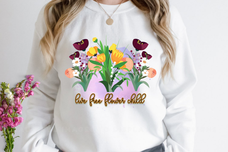 t-shirt vector Wildflowers Sublimation Bundle