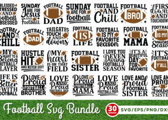 Football Svg Bundle t shirt graphic design