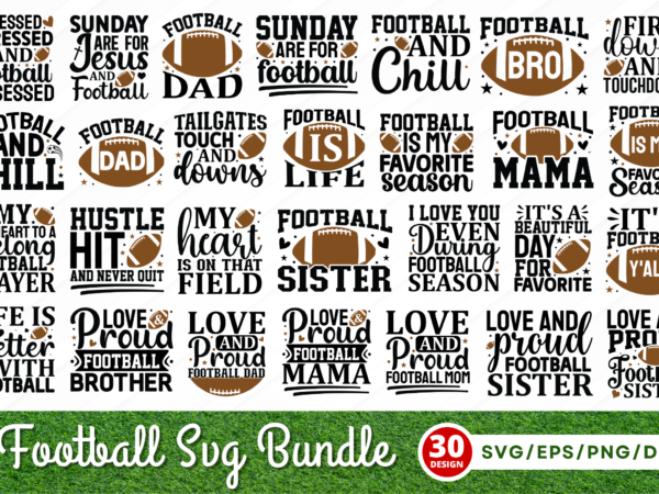 Football svg bundle t shirt graphic design