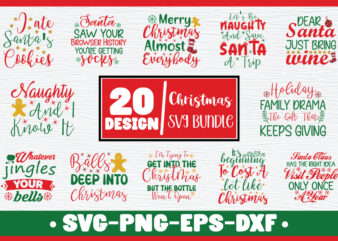 Funny Christmas SVG Bundle t shirt graphic design