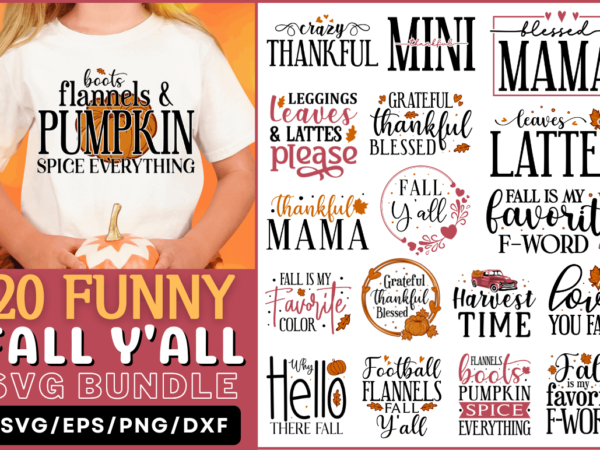 Fall y’all svg bundle t shirt graphic design