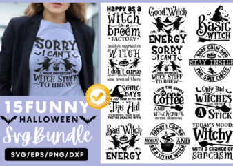Funny Halloween Quotes Svg Bundle