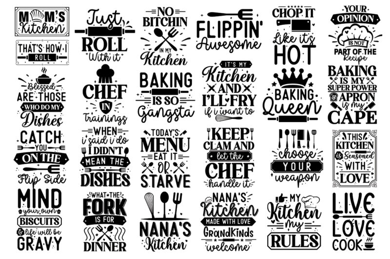 Kitchen Sign SVG Bundle