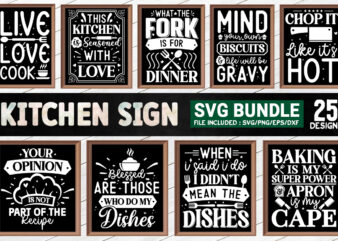 Kitchen Sign SVG Bundle t shirt vector art
