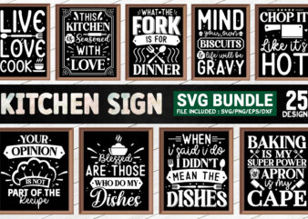 Kitchen Sign SVG Bundle