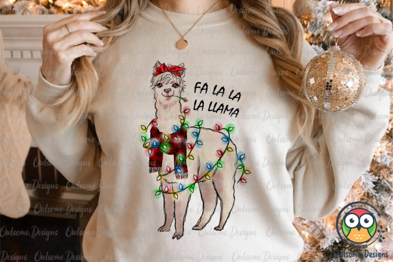 Funny Llama Christmas Sublimation