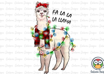 Funny Llama Christmas Sublimation t shirt graphic design