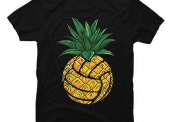 Funny Pineapple Volleyball T-Shirt