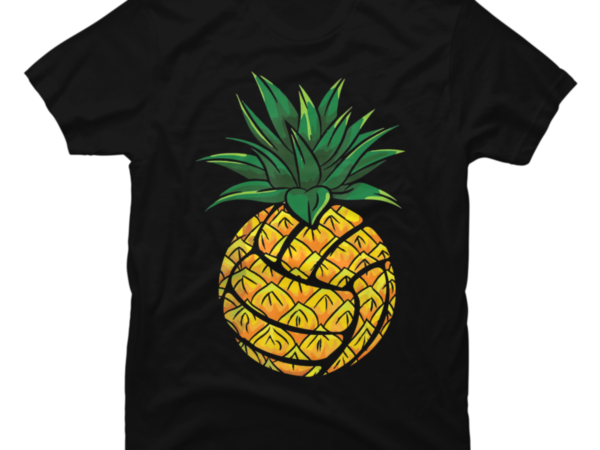 Funny pineapple volleyball t-shirt