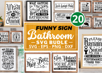 Funny Sign Bathroom Svg Bundle
