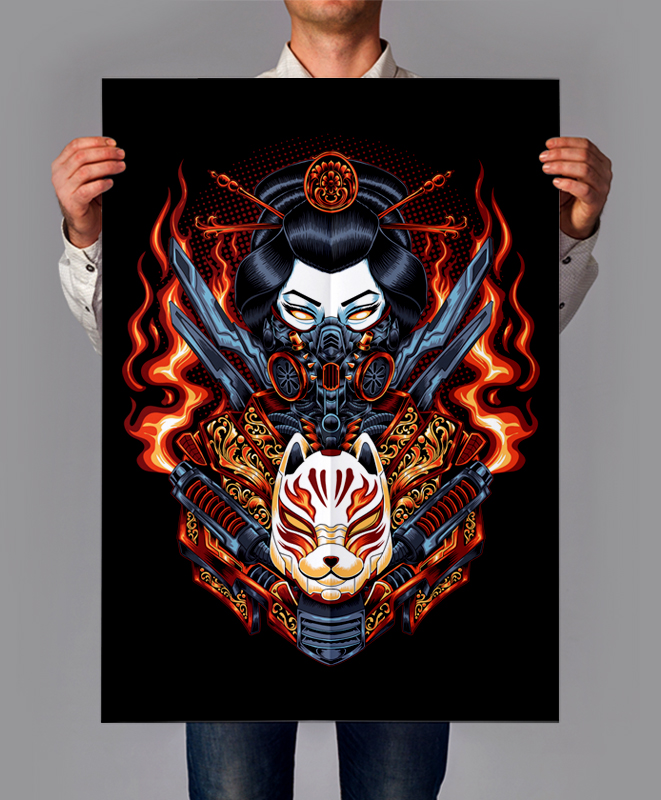 JAPANESE – Samurai & Oni Mask Designs Bundle