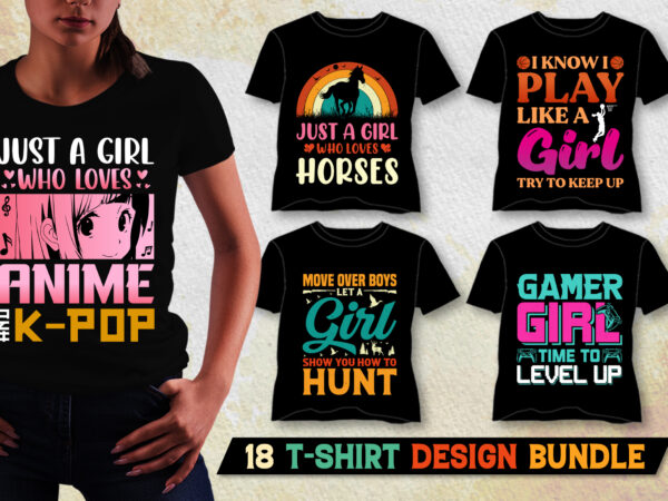 Girl t-shirt design bundle