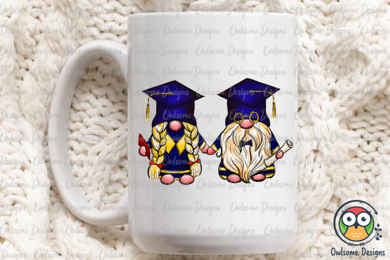 Gnomes Couple Graduation PNG Sublimation