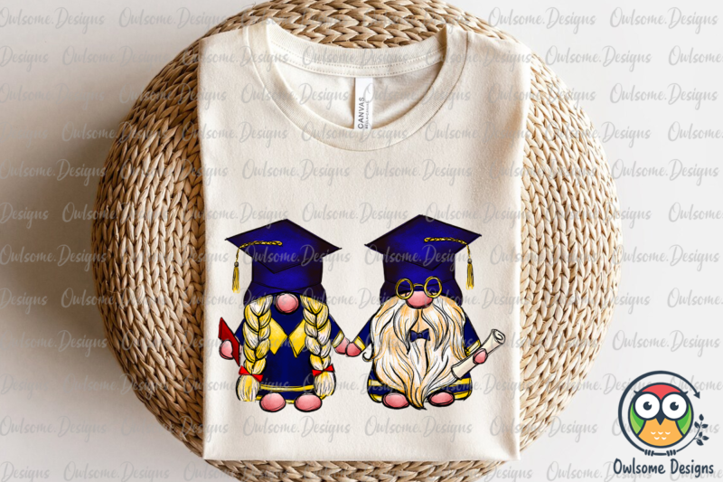 Gnomes Couple Graduation PNG Sublimation