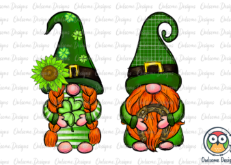 Gnomes Couple Patrick Day PNG Sublimation