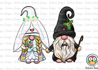 Gnomes Couple Wedding PNG Sublimation