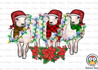 Goat Christmas PNG Sublimation