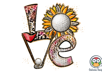 Golf Love Sublimation PNG Designs