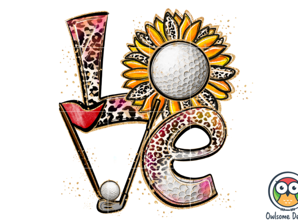 Golf love sublimation png designs