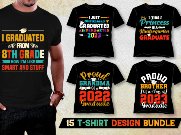 Graduate t-shirt design bundle