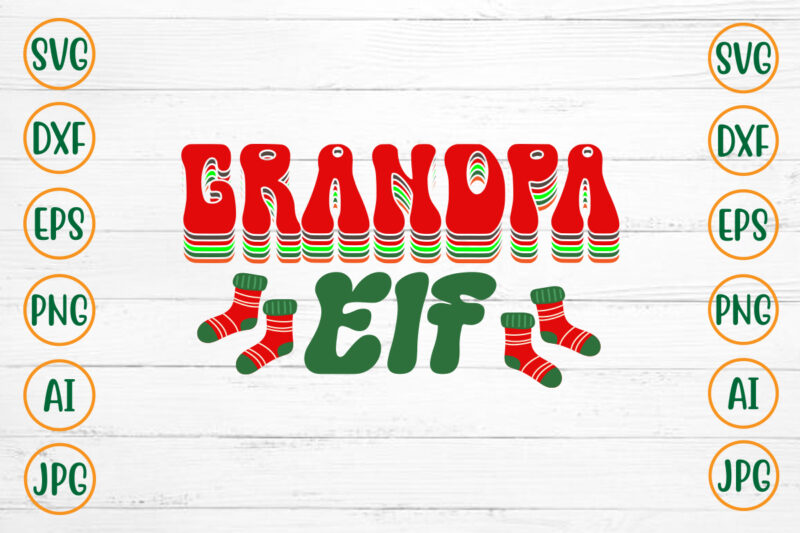 Grandpa Elf Retro Design