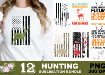 Hunting American Flag Deer PNG Sublimation Design