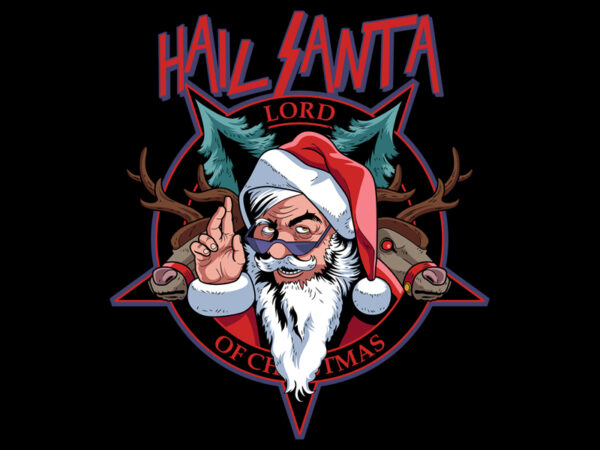 Hail santa graphic t shirt