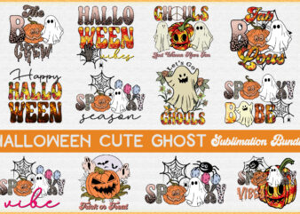 Halloween Cute Ghost Sublimation Bundle