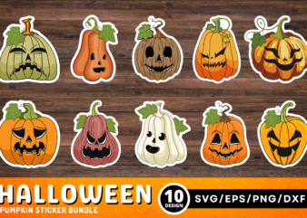 Halloween Pumpkin Sticker Bundle graphic t shirt