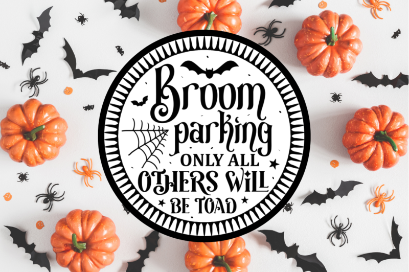 Farmhouse Halloween Round Sign SVG Bundle