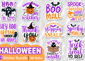 Halloween Printable Sticker Bundle