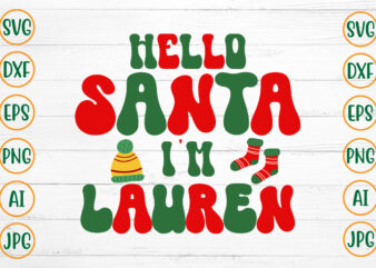 Hello Santa I’m Lauren Retro Design