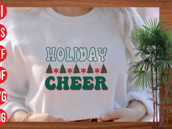 Holiday cheer retro t shirt design, holiday cheer svg design, holiday cheer svg cut file, holiday cheer t shirt design,christmas png, retro christmas png, leopard christmas, smiley face png, christmas