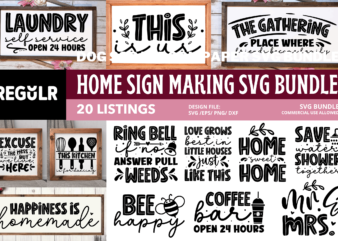 Home Sign Making Svg Bundle