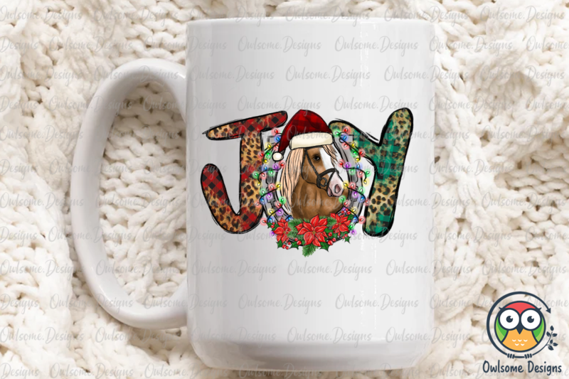 Horse JOY Christmas PNG Sublimation