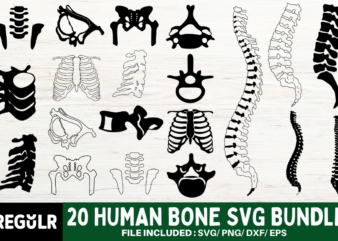 Human Bone SVG Bundle graphic t shirt