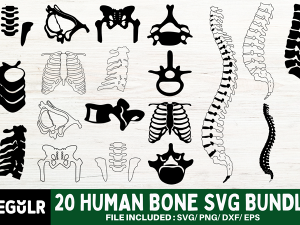 Human bone svg bundle graphic t shirt