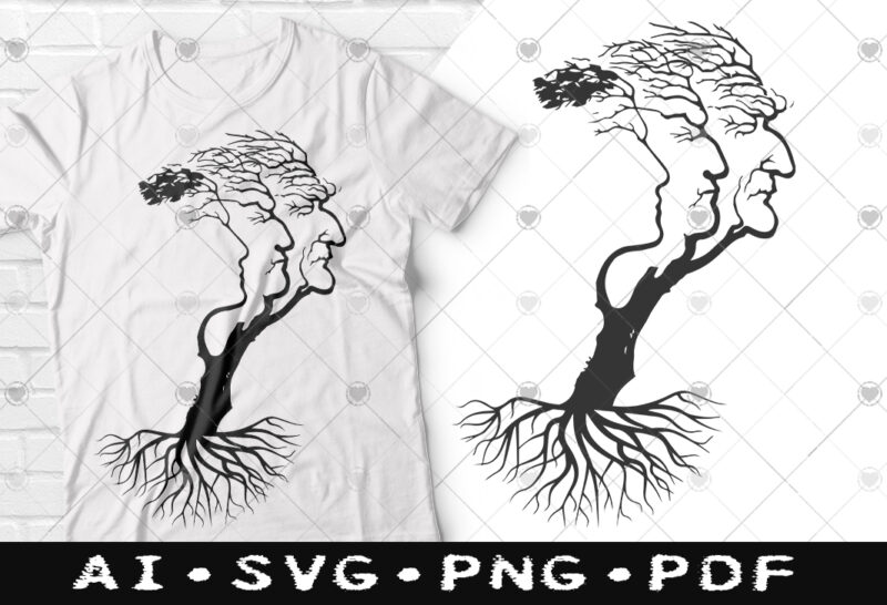 Human Tree Funny tshirt design, Funny Human Tree design, New to Old man tree, Human trees